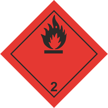 Легковоспламеняющиеся газы - Маркировка опасных грузов, знаки опасности - Магазин охраны труда Протекторшоп